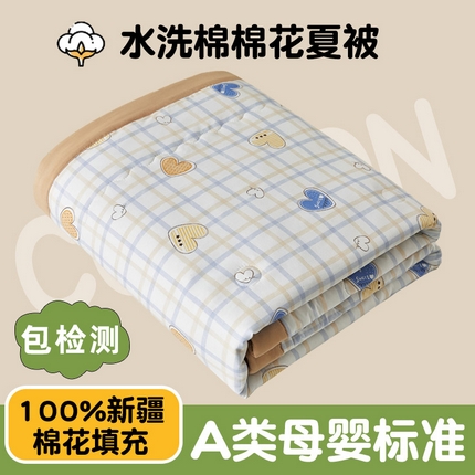 91家纺网 家纺一手货源 找家纺 （总）鑫佰利 2025新款A类水洗棉印花纯棉花夏被子被芯