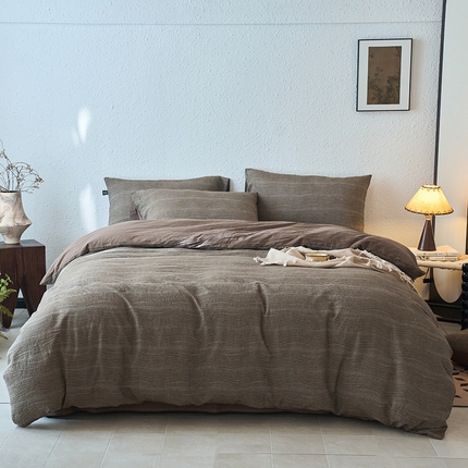 91家纺网 家纺一手货源 找家纺 （总）恋人优选 2025新款A类全棉色织水洗棉提花四件套