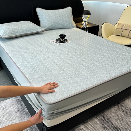 91家纺网 家纺一手货源 找家纺 （总）典曼家纺 2025春夏新款PE凉感提花床席床笠凉席席子