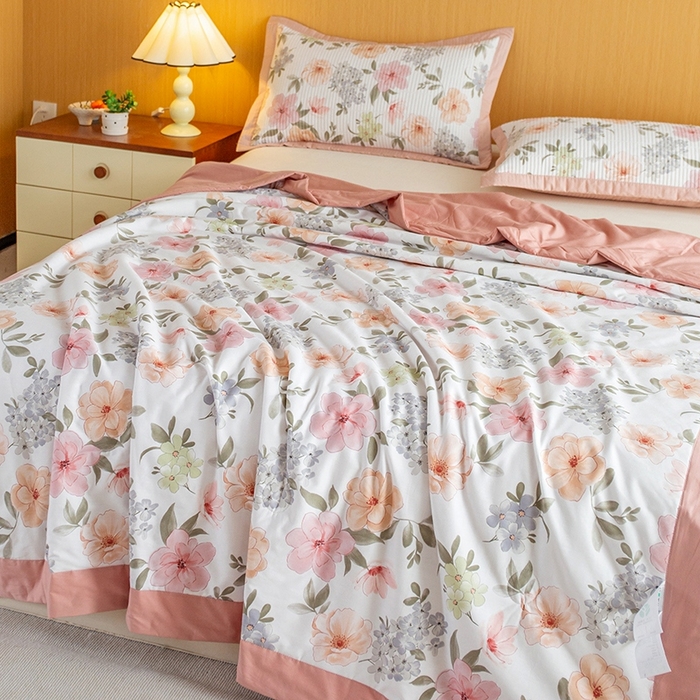 91家纺网 家纺一手货源 找家纺 晨晨家纺2025新款双面全棉床盖款三件套 绚纱