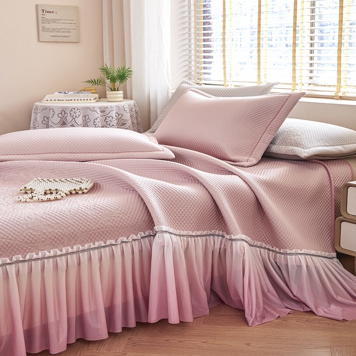 91家纺网 家纺一手货源 找家纺 （总）桂雅居 2025春夏新款高分子凉席三件套床裙款