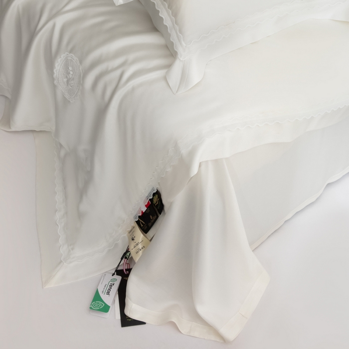 91家纺网 家纺一手货源 找家纺 桂雅居2025新款80支进口莱赛尔双丝夏被-达芙妮 象牙白