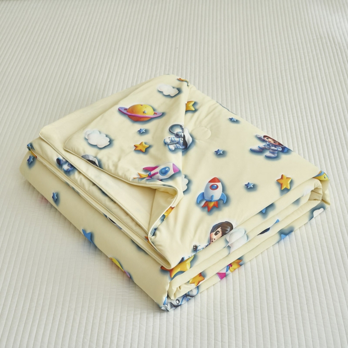 91家纺网 家纺一手货源 找家纺 子由家居 2025新款5D凉感大豆夏被 5D-太空人