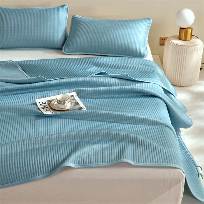 91家纺网 家纺一手货源 找家纺 2025新款PE凉感夏被A类针织凉感丝夏凉被轻奢夏季空调被子