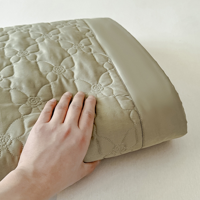 91家纺网 家纺一手货源 找家纺 好阁家纺 2025新款100支全棉蚕丝豆邦纤维床盖 绿墨