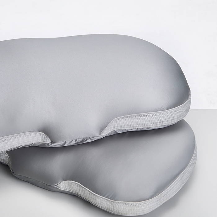 91家纺网 家纺一手货源 找家纺 昕科 2025新款丝光绵豆枕-异型护颈椭圆枕头羽丝棉成人颈椎枕芯 丝光绵豆枕-灰色 