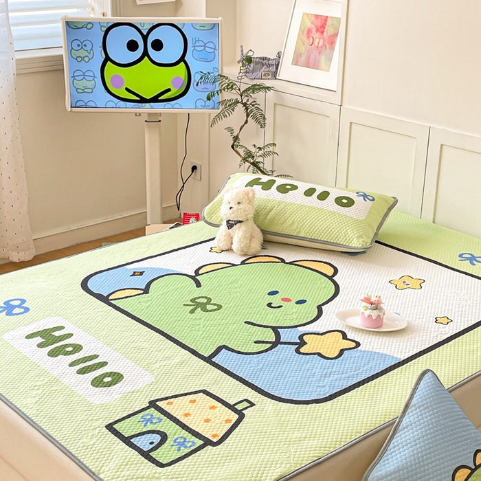 91家纺网 家纺一手货源 找家纺 川悦生活 2025新款大版冰豆豆凉豆豆凉席 啵啵星