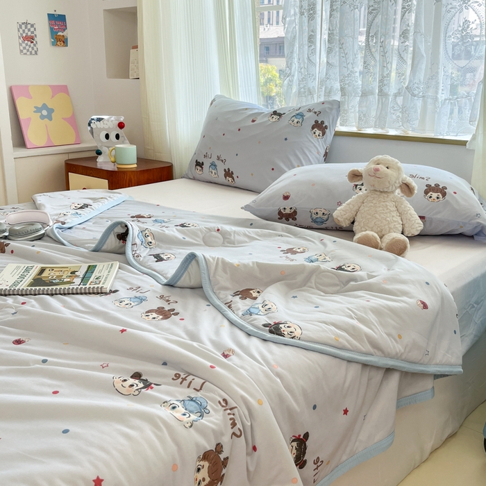 91家纺网 家纺一手货源 找家纺 葡萄家 2025新款A类母婴级大豆纤维牛奶丝针织棉夏凉被空调被-系列二 哪吒