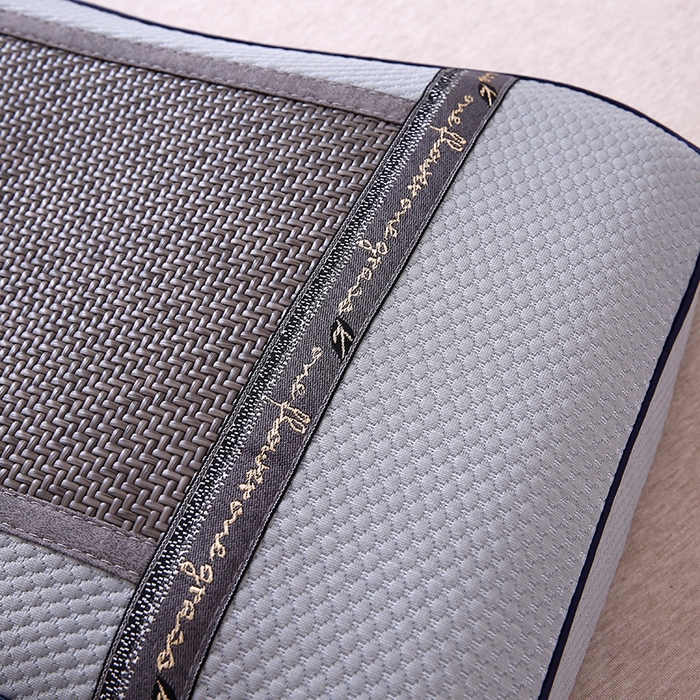 91家纺网 家纺一手货源 找家纺 纽乐家纺 2025夏季夏凉凉席枕芯冰丝冰藤护颈椎记忆棉枕头助睡眠冰藤枕头枕芯 冰丝冰藤记忆枕-浅灰 35x55cm/只