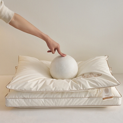 91家纺网 家纺一手货源 找家纺 （总）乐可2025新中式A类全棉双层蚕咝枕枕头枕芯