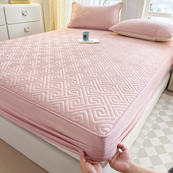 91家纺网 家纺一手货源 找家纺 （总）卡伦家纺 2025新款水洗棉磨毛防水夹棉床笠