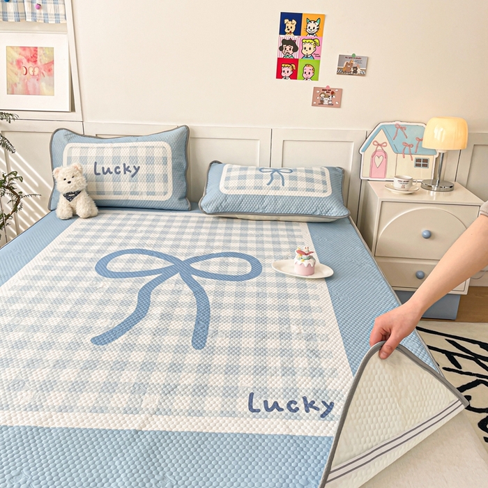 91家纺网 家纺一手货源 找家纺 川悦生活 2025新款大版冰豆豆凉豆豆凉席 达妮夏日