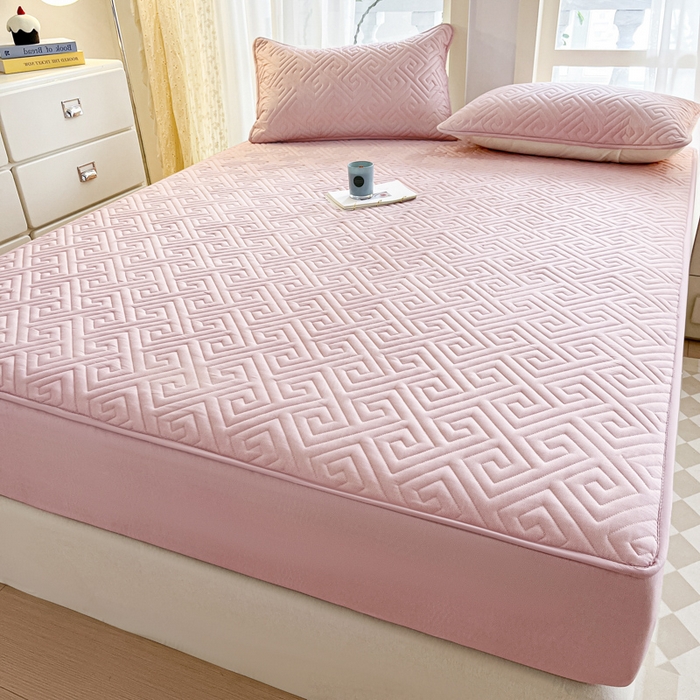 91家纺网 家纺一手货源 找家纺 （总）卡伦家纺 2025新款水洗棉磨毛防水夹棉床笠