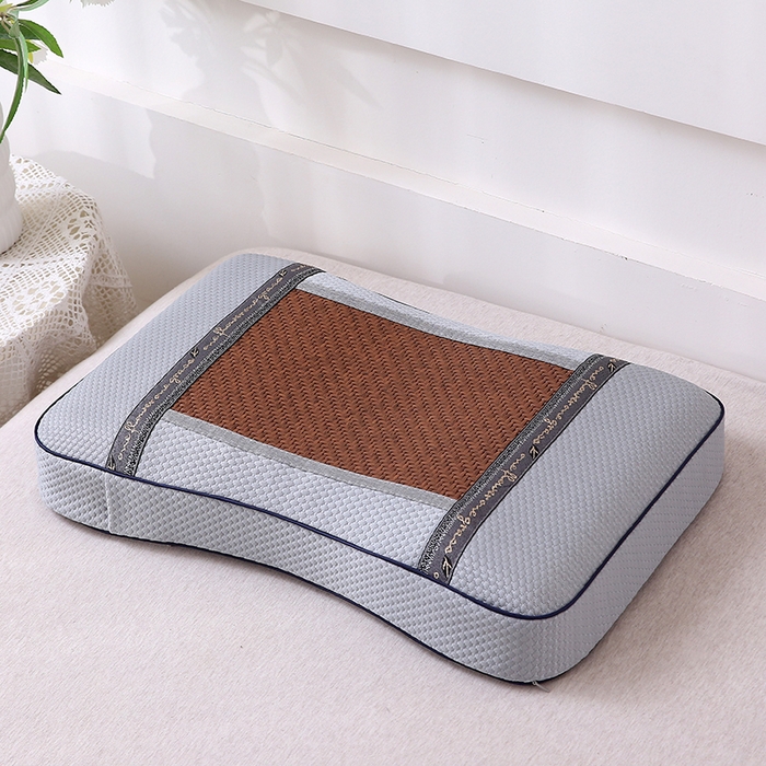 91家纺网 家纺一手货源 找家纺 纽乐家纺 2025夏季夏凉凉席枕芯冰丝冰藤护颈椎记忆棉枕头助睡眠冰藤枕头枕芯 冰丝冰藤记忆枕-棕色 35x55cm/只