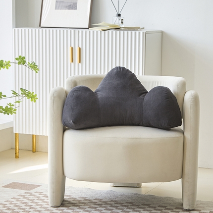 囍莱家纺 2025新款灯芯绒靠2025新款灯芯绒靠山靠腰枕山靠腰枕 靠山-烟灰色