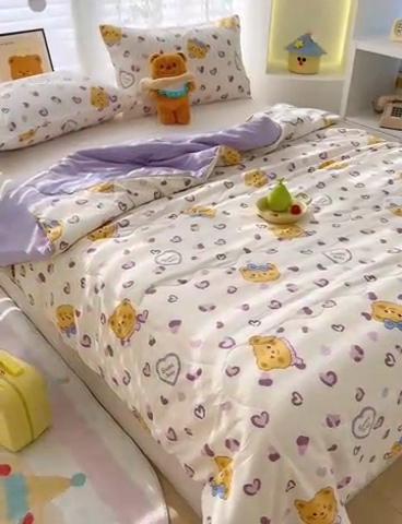 91家纺网 家纺一手货源 找家纺 （总）美派工厂店2025新款水洗邹邹纱夏被