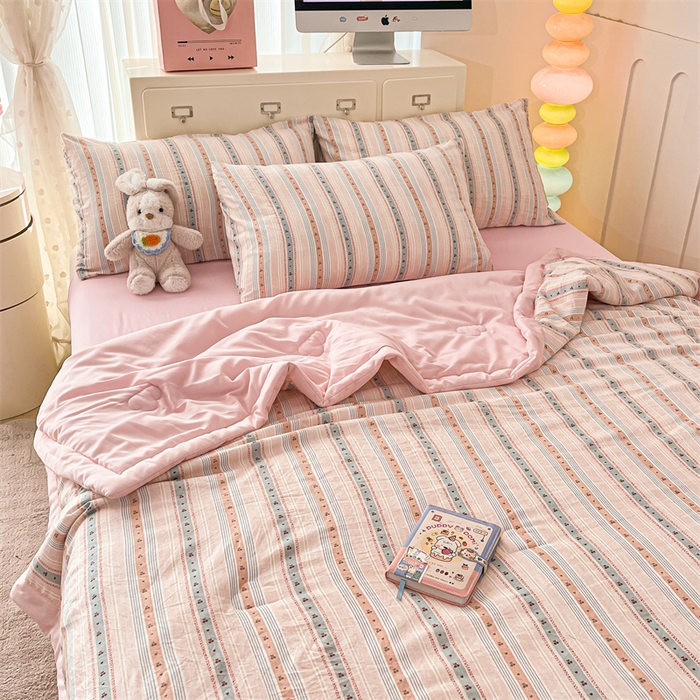 91家纺网 家纺一手货源 找家纺 美梦里 2025新款A类水洗棉棉花夏被 夏凉被空调被 余音