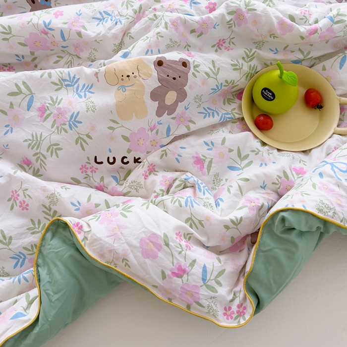 91家纺网 家纺一手货源 找家纺 美派工厂店2025新款水洗邹邹纱夏被 静谧