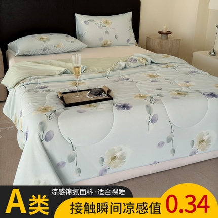91家纺网 家纺一手货源 找家纺 （总）丹本家纺 2025新款A类锦氨凉感被数码印花夏被夏凉被空调被