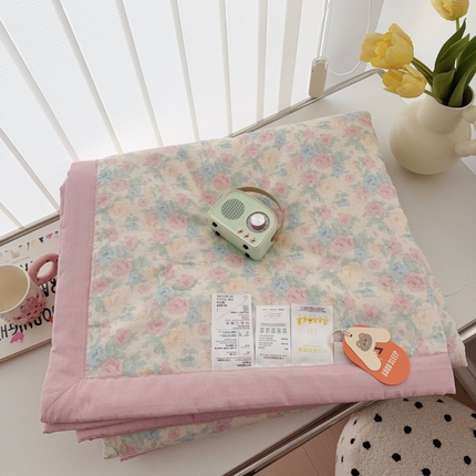 91家纺网 家纺一手货源 找家纺 （总）于果 2025新款全棉双层纱夏被四件套