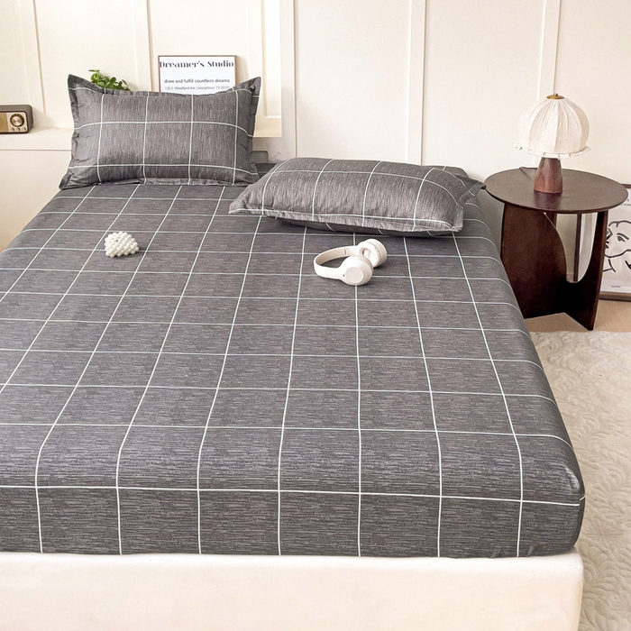 91家纺网 家纺一手货源 找家纺 朵朵家纺 2025新款亲肤棉芦荟棉床笠单床笠，磨毛床笠，印花床笠（可定制尺寸 ） 北欧风情