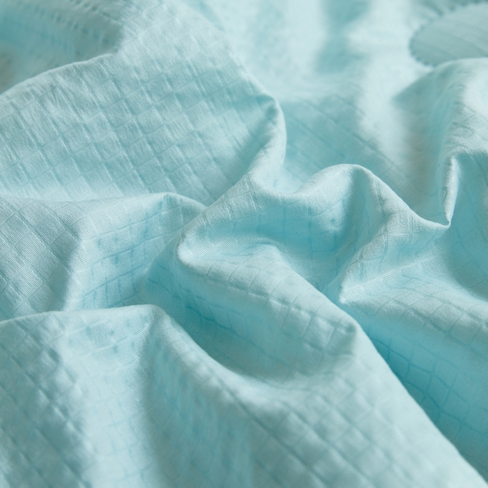 91家纺网 家纺一手货源 找家纺 欧雅搁家纺 2025新款纯色艾草驱蚊夏凉被 天空蓝