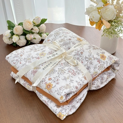 91家纺网 家纺一手货源 找家纺 （总）黛馨  2025新款全棉A类小清新双层纱四件套