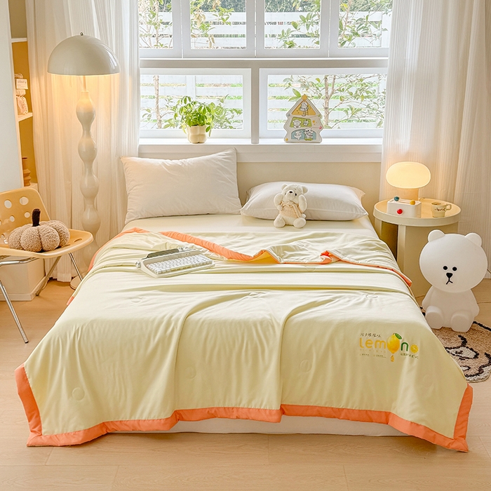 91家纺网 家纺一手货源 找家纺 （总）帕芬鸟家纺 2025新款柠檬夏被