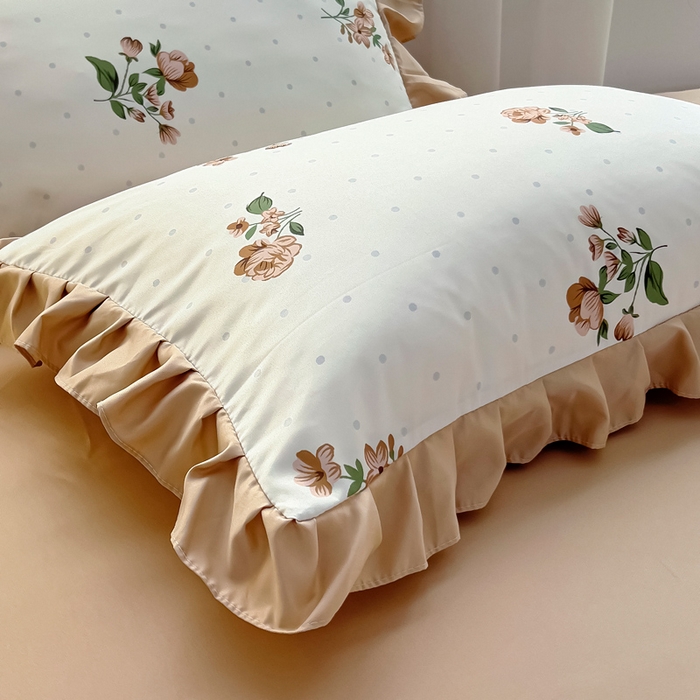 91家纺网 家纺一手货源 找家纺 找底底家纺 2025新款60S水洗天丝夏被夏凉被空调被床裙四件套 甜甜花香