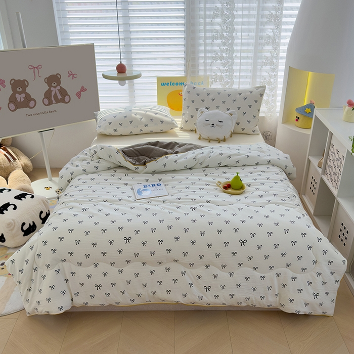 91家纺网 家纺一手货源 找家纺 美派工厂店2025新款水洗邹邹纱夏被 慢生活