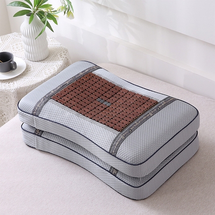 纽乐家纺 2025夏季夏凉凉席枕芯冰丝冰藤护颈椎记忆棉枕头助睡眠冰藤麻将竹席枕头枕芯 冰丝麻将记忆枕 35x55cm/只