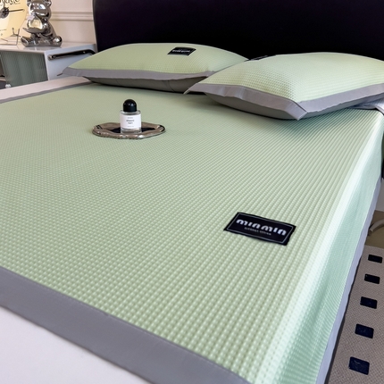 91家纺网 家纺一手货源 找家纺 （总）丝羽坊 2025新款立体冰豆豆纯色软凉席-平铺款