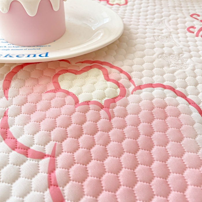 91家纺网 家纺一手货源 找家纺 川悦生活 2025新款大版冰豆豆凉豆豆凉席 粉星星