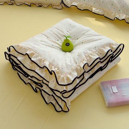 慕尚 2025新款云感棉花边夏凉被空调被 彩色小圆点