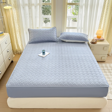 91家纺网 家纺一手货源 找家纺 （总）卡伦家纺 2025新款水洗棉磨毛防水夹棉床笠