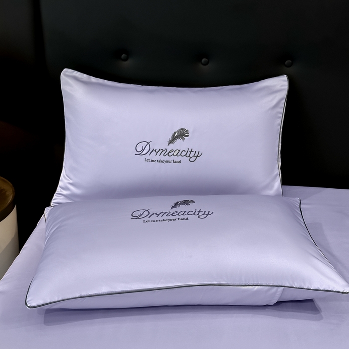 91家纺网 家纺一手货源 找家纺 牛牛家纺 2025新款水洗真丝刺绣夏被夏凉被空调被四件套 梦羽-星黛紫