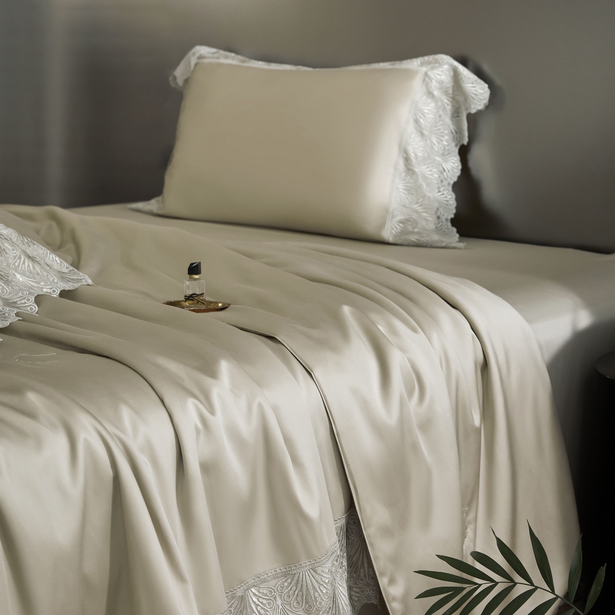 榻尚家居 2025春夏新款天丝棉蕾丝夏被夏凉被空调被床盖四件套-沐颜 沐颜 金色