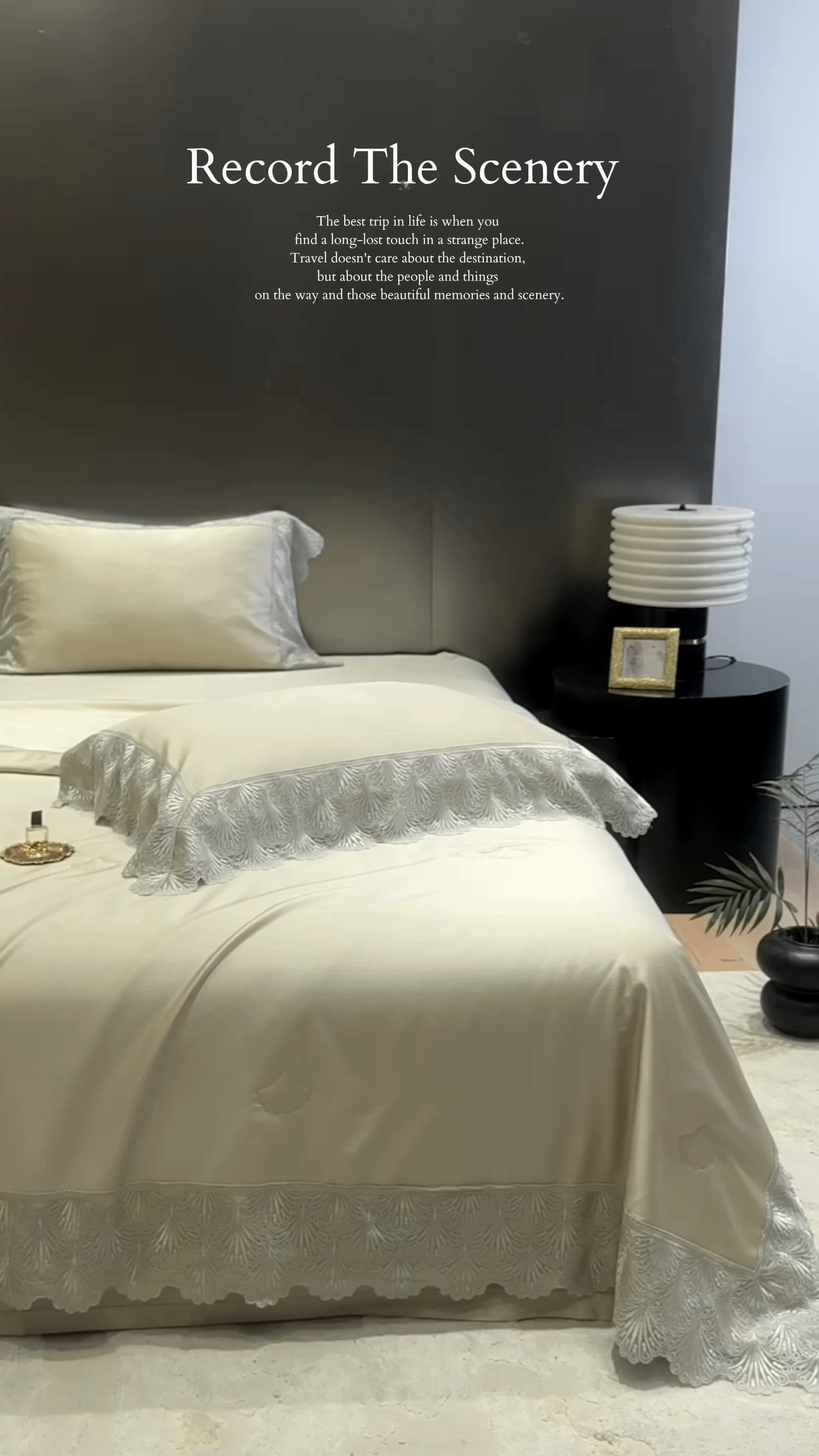 91家纺网 家纺一手货源 找家纺 榻尚家居 2025春夏新款天丝棉蕾丝夏被夏凉被空调被床盖四件套-沐颜 沐颜 金色