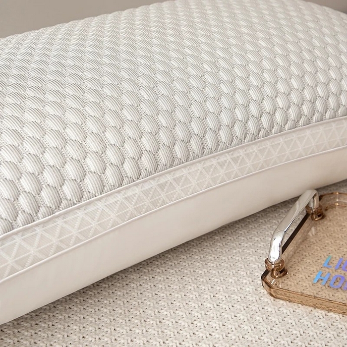 91家纺网 家纺一手货源 找家纺 卓昌枕芯 2025新款夏季凉感豆豆冰丝枕透气网边立体枕头枕芯 灰色