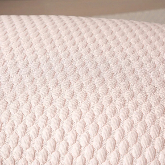 91家纺网 家纺一手货源 找家纺 卓昌枕芯 2025新款夏季凉感豆豆冰丝枕透气网边立体枕头枕芯 粉色