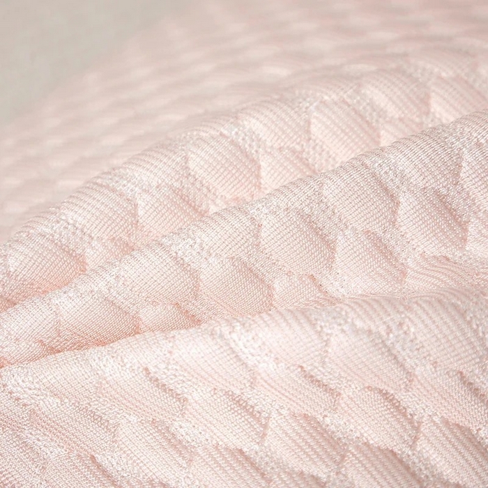 91家纺网 家纺一手货源 找家纺 卓昌枕芯 2025新款夏季凉感豆豆冰丝枕透气网边立体枕头枕芯 粉色