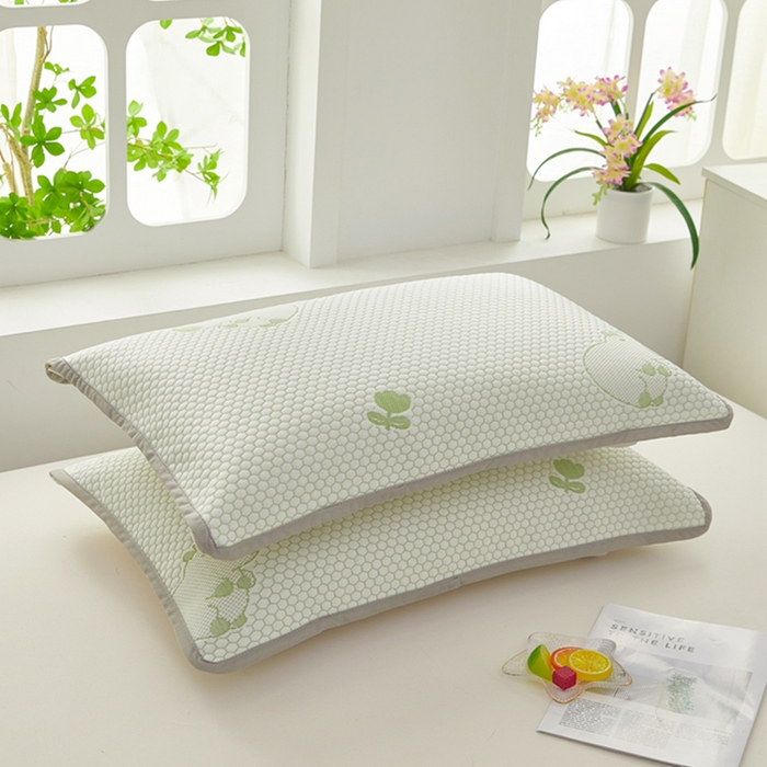 91家纺网 家纺一手货源 找家纺 （总）翎盈家纺 2025新款夏季卡通凉感冰豆豆枕巾可水洗枕头巾单枕巾