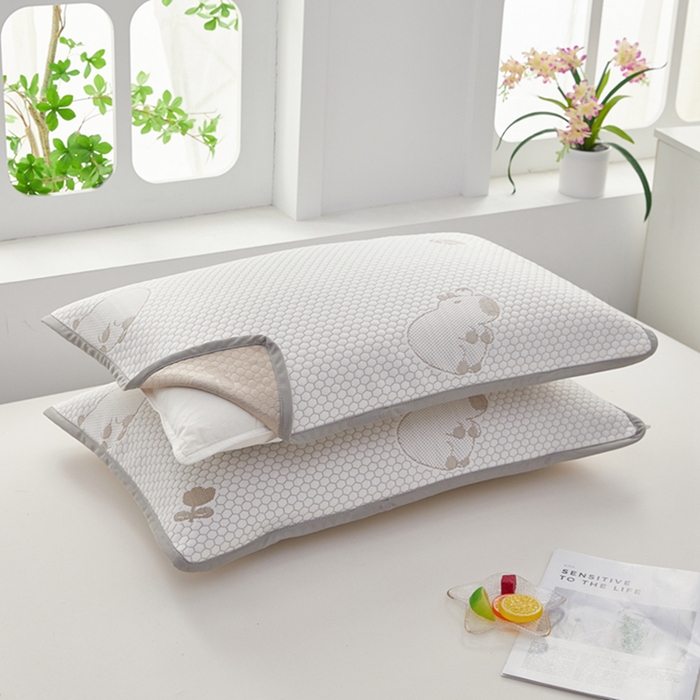 91家纺网 家纺一手货源 找家纺 翎盈家纺 2025新款夏季卡通凉感冰豆豆枕巾可水洗枕头巾单枕巾 卡皮巴拉咖52x76cm/只