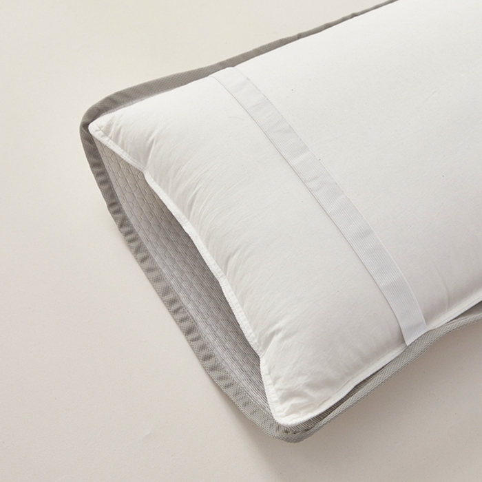 91家纺网 家纺一手货源 找家纺 翎盈家纺 2025新款夏季卡通凉感冰豆豆枕巾可水洗枕头巾单枕巾 小熊灰52x76cm/只