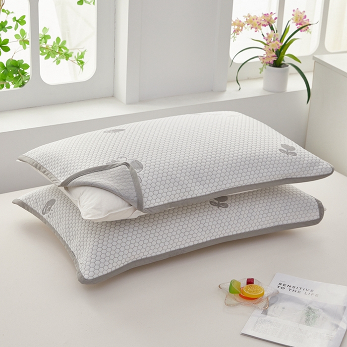 91家纺网 家纺一手货源 找家纺 翎盈家纺 2025新款夏季卡通凉感冰豆豆枕巾可水洗枕头巾单枕巾 卡皮巴拉灰52x76cm/对