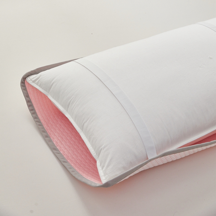 91家纺网 家纺一手货源 找家纺 翎盈家纺 2025新款夏季卡通凉感冰豆豆枕巾可水洗枕头巾单枕巾 小熊粉52x76cm/对