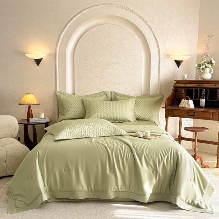 91家纺网 家纺一手货源 找家纺 （总）若未家居 LOVEWE HOUSE 2025新款莫代尔竹节床盖夏被四件套