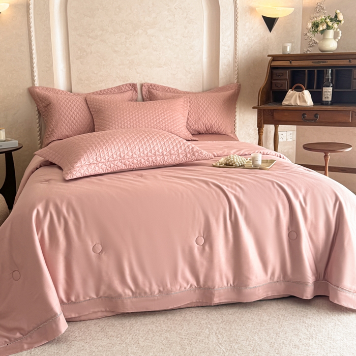 91家纺网 家纺一手货源 找家纺 （总）若未家居 LOVEWE HOUSE 2025新款莫代尔竹节床盖夏被四件套