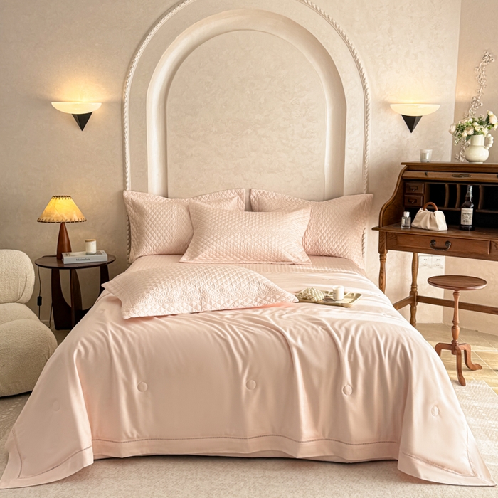 91家纺网 家纺一手货源 找家纺 （总）若未家居 LOVEWE HOUSE 2025新款莫代尔竹节床盖夏被四件套