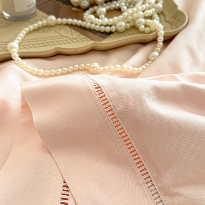 91家纺网 家纺一手货源 找家纺 若未家居 LOVEWE HOUSE 2025新款莫代尔竹节床盖夏被四件套 玉色